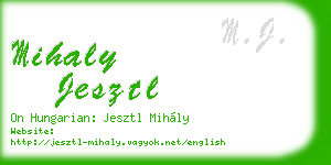 mihaly jesztl business card